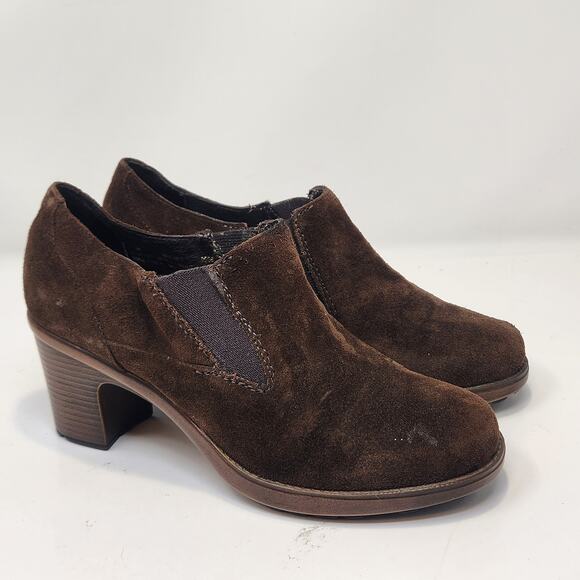 Dansko Womens Nancy Brown Suede Clogs Heels Size 36 US 5.5 Comfort Shoes Slip On - Picture 1 of 9